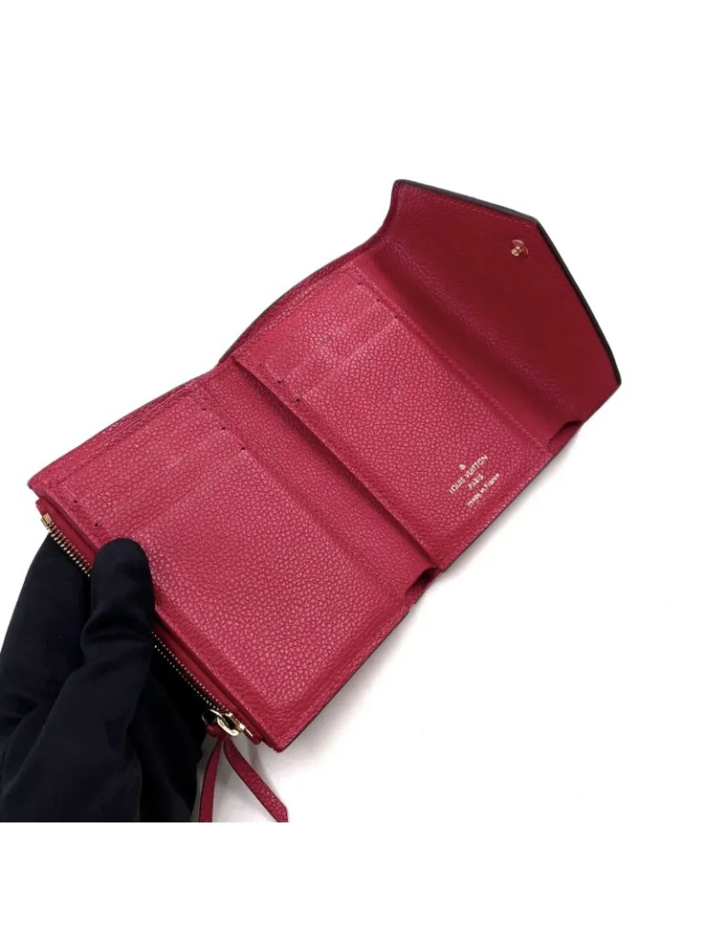 Louis Vuitton Portefeuille Victorine Monogram Empreinte Scarlet Red Trifold